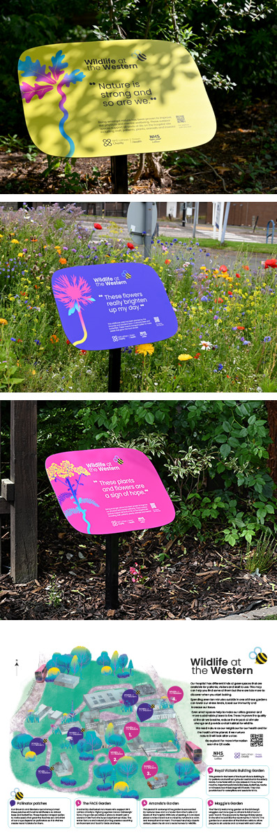 map and signage installations at the Western General Hospital